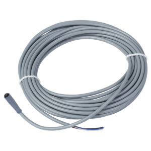 Cabo Com Conector Reto Fêmea Cinza Com Rosca Metálica M8X1 6 Vias 5 Metros Para Usb