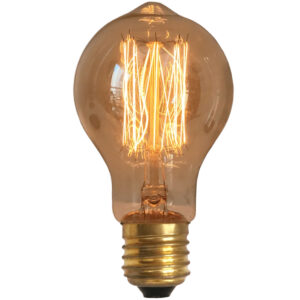 Lâmpada Filamento Carbono A19 40W 110V E27 2200K Ambar Decorativo