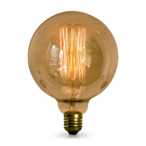 Lâmpada Filamento Carbono G125 40W 110V E27 2200K Ambar Decorativo