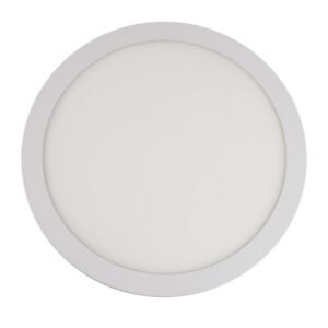 Luminária Painel Led Embutir Redondo Branco 18W Bivolt 4000K Luz Branca 1400Lm Difusor Acrílico Com Driver