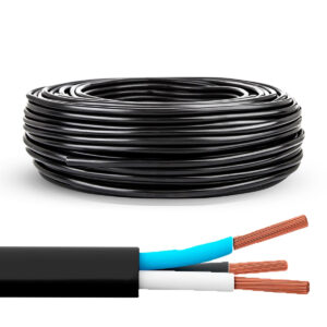 Cabo PP 500V PVC 3x1,00mm Preto 100 Metros