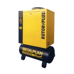Compressor Parafuso 10HP 36 Pés 9Bar 100 Litros 220V Trifásico ROTOR PLUS METALPLAN