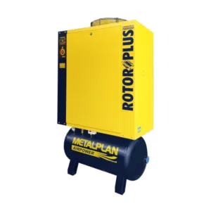 Compressor Parafuso 25HP 96 Pés 9 Bar 163 Litros 220V Trifásico ROTOR PLUS METALPLAN