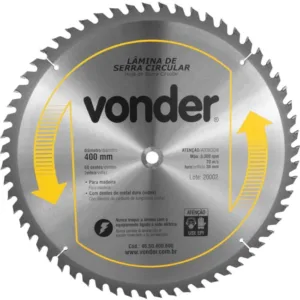 Lâmina de Serra Circular com 60 Dentes 400X30 4650400600 VONDER