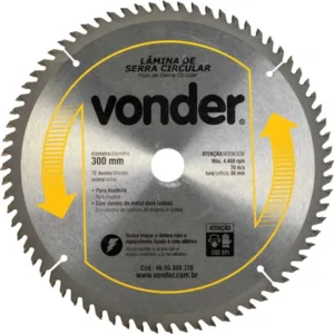 Lâmina de Serra Circular com 72 Dentes 300x30 4650300720 VONDER
