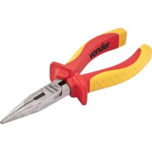 Alicate bico meia cana reto 160 mm, VDE, com isolação até 1.000 V, VONDER 36.26.061.505