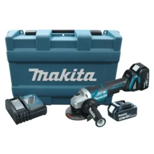 Esmerilhadeira Angular 5" 125mm 18V com 2 Baterias Carregador Bivolt e Maleta Makita: DGA504RFE
