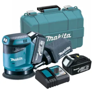 Lixadeira Roto Orbital 5" 125mm 18V com 2 Baterias 3.0Ah 7.000 - 11.000 OPM Carregador 110V/220V e Maleta Makita: DBO180RFE