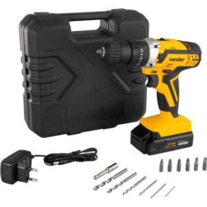 Parafusadeira Furadeira de impacto a bateria 20 V fonte de carregamento bivolt automática PFV 238I Vonder: 60.01.000.238