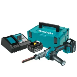 Lixadeira de Cinta 9 x 533mm 18V com 2 Baterias 5.0Ah 1 Carregador e Maleta sem Coletor Makita: DBS180RTJ