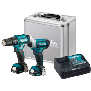 Combo Parafusadeira/Furadeira de Impacto + Parafusadeira de Impacto a Bateria 12V com Maleta Makita: CLX228SAX