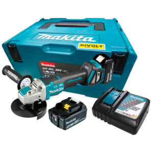 Esmerilhadeira Angular 5" 125mm 18V 5.0Ah com 2 Baterias Carregador Bivolt e Maleta Makita: DGA519RTJ