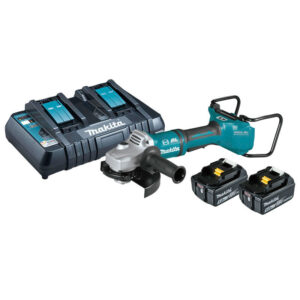 Esmerilhadeira Angular 7" 180mm 18V com 2 Baterias 5.0Ah Carregador e Maleta Makita: DGA701PT2