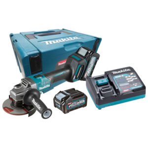 Esmerilhadeira Angular 5" 125mm 2 Baterias 40V 4.0Ah e Carregador com Maleta Makita: GA005GM201