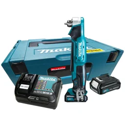 Furadeira Angular 3/8 Pol. com 2 Baterias 12V 4.0Ah Carregador e Maleta Makita: DA332DSAJ