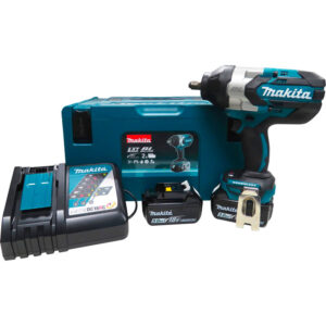 Chave de Impacto Brushless 1/2" 1200Nm 2 Baterias 5,0Ah 18V Com Carregador e Maleta Makita: DTW1002RTJ
