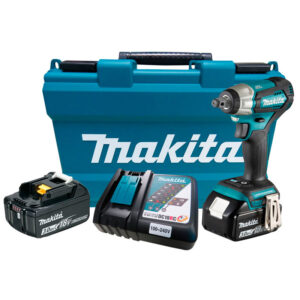 Chave de Impacto Brushless 1/2" 180Nm 2 Baterias 3,0Ah 18V Carregador e Maleta Makita: DTW181RFE