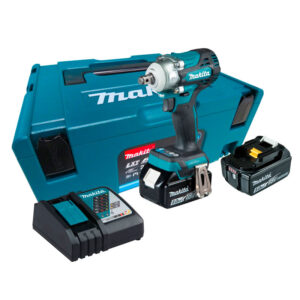 Chave de Impacto Brushless 1/2" 330Nm 2 Baterias 5,0Ah 18V Com Carregador e Maleta Makita: DTW300RTJ