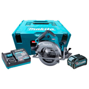 Serra Circular 7.1/2 Pol. 190mm 40V com 2 Baterias 4.0Ah 6.000 RPM Carregador Disco Efficut e Maleta Makita: HS003GM201