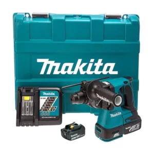 Martelete Perfurador Rompedor Bushless 18V 2,4J 950 RPM 2 Baterias 3,0Ah Carregador Bivolt e Maleta Makita: DHR242RFE