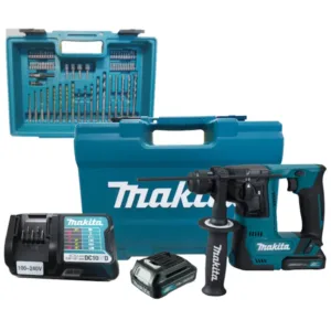 Martelete Rotativo 12V 1,0J 850 RPM com 2 Baterias 1.5Ah Carregador Bivolt e Maleta Makita: HR140DWYE1