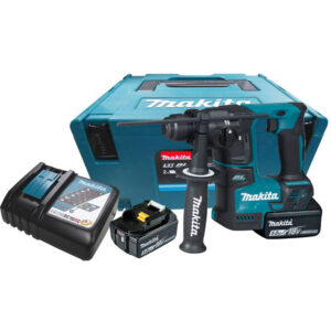 Martelete Rotativo Brushless 18V 1,2J 680 RPM com 2 Baterias 5.0Ah Carregador Bivolt e Maleta Makita: DHR171RTJ