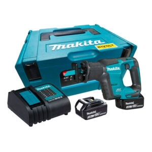 Serra Sabre Brushless 18V 3000 GPM com 2 Baterias 3.0Ah Carregador Bivolt e Maleta Makita: DJR188RFJ