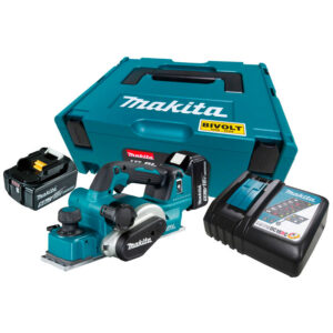 Plaina Brushless 18V 82MM Com 2 Baterias 5.0Ah Carregador Bivolt e Maleta Makita: DKP181RTJ