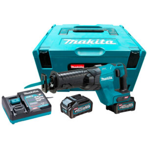 Serra Sabre Brushless 40V com 2 Baterias 4.0Ah 3000 GPM Carregador e Maleta Makita: JR001GM201