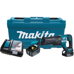Serra Sabre Brushless 18V com 2 Baterias 5.0Ah 3000 GPM Carregador Bivolt e Maleta Makita: DJR187RTE
