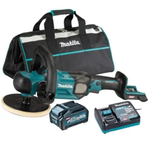 Politriz/Lixadeira Angular 7" 40V com 1 Bateria 4.0Ah Carregador e Bolsa Makita: PV001GM101