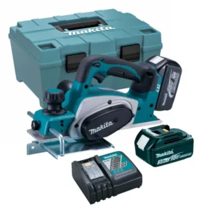 Plaina 18V 82MM com 2 Baterias 3.0Ah Carregador Bivolt e Maleta Makita: DKP180RFE