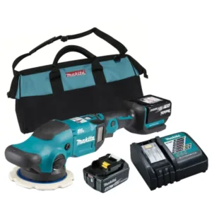Politriz Roto Orbital Brushless 5" 18V com 2 Baterias 5.0Ah Carregador Bivolt e Bolsa Makita: DPO500RTE