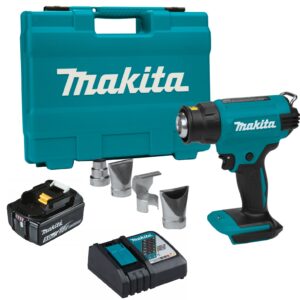 Soprador Térmico 18V 550C Com 1 Bateria 5.0Ah Carregador Bivolt e Maleta Makita: DHG180RT