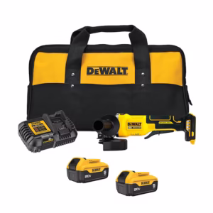 Esmerilhadeira 4 1/2" Brushless 20V com 2 baterias 5.0Ah Carregador Bivolt e Bolsa Dewalt: DCG408P2-BR