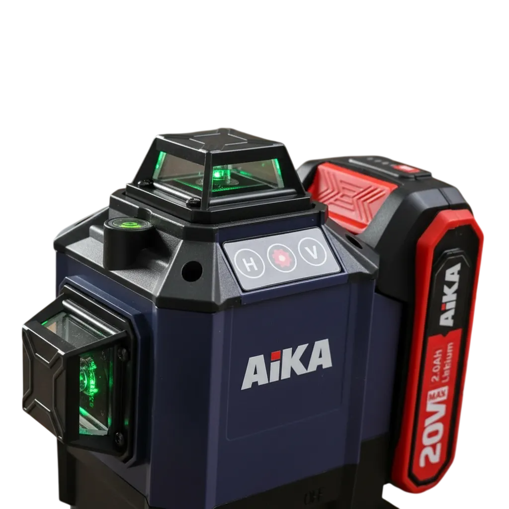 Nível a Laser Verde Aika 20V 16 Linhas 4D 360° com Bateria e Maleta Nível a Laser Verde Aika 20V 16 Linhas 4D 360° com Bateria e Maleta
