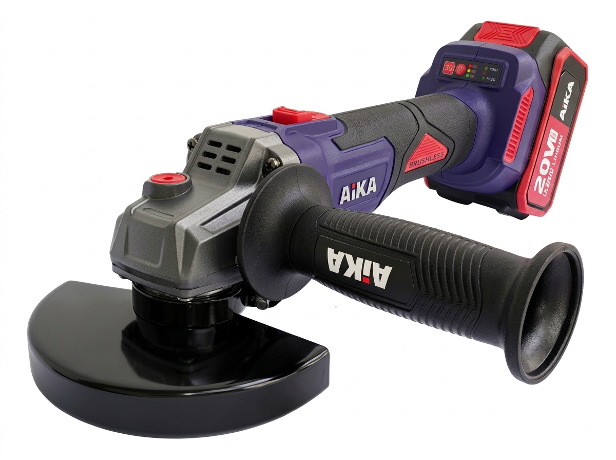 Esmerilhadeira Angular Aika 20V Brushless 115mm com 2 Baterias 4.0Ah