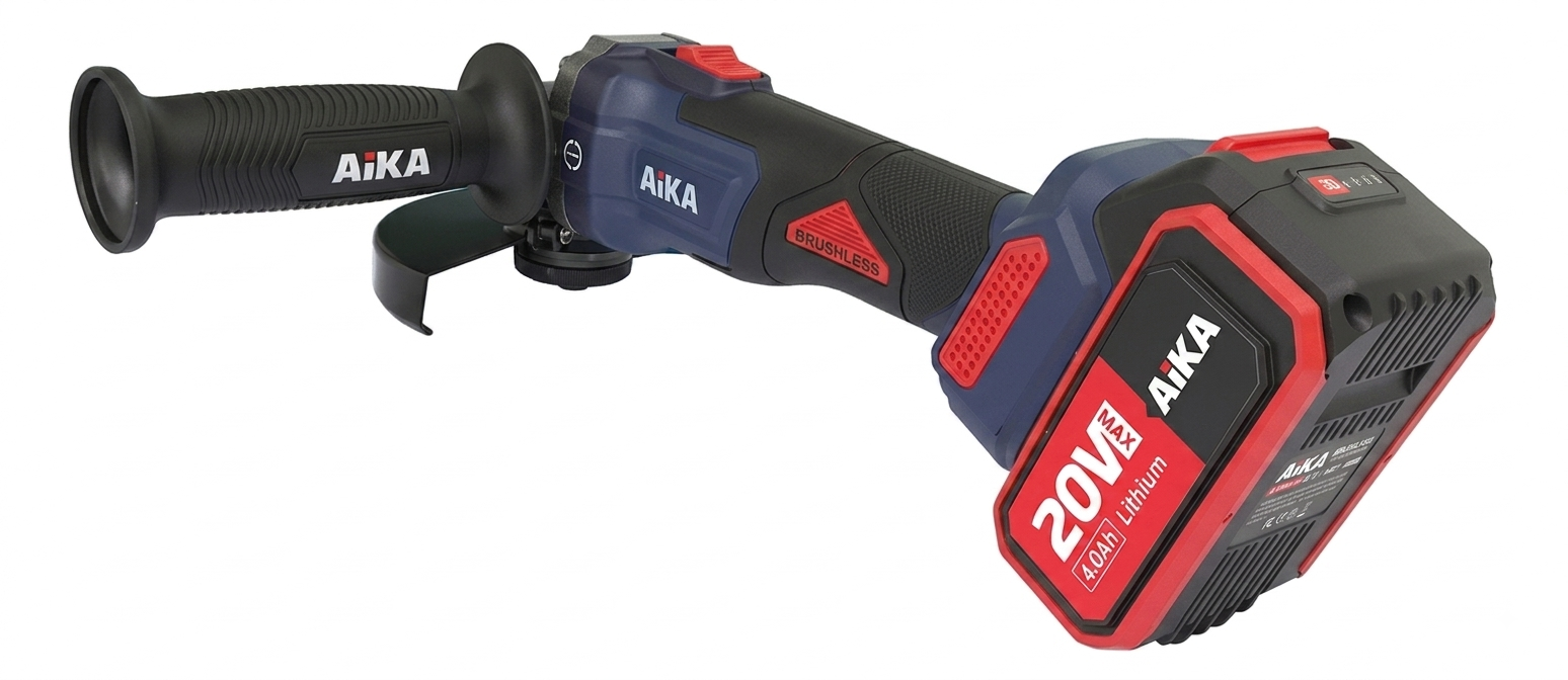 Esmerilhadeira Angular Aika 20V Brushless 115mm com 2 Baterias 4.0Ah