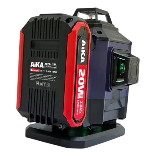 Nível a Laser Verde Aika 20V 16 Linhas 4D 360° com Bateria e Maleta Nível a Laser Verde Aika 20V 16 Linhas 4D 360° com Bateria e Maleta