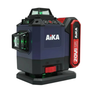 Nível a Laser Verde Aika 20V 16 Linhas 4D 360° com Bateria e Maleta