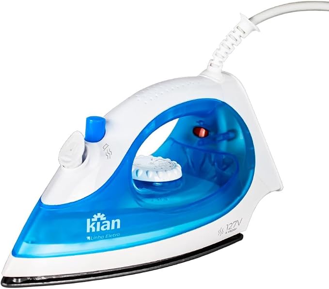 Ferro a Vapor Kian FVP-100 1300W Azul com Base Antiaderente Ferro a Vapor Kian FVP-100 1300W Azul com Base Antiaderente