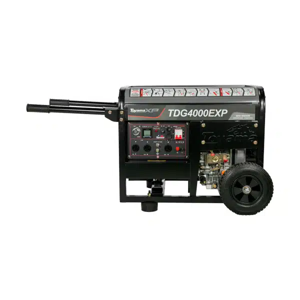 Gerador Diesel Toyama 3,3 kVA Monofásico Bivolt 115/230V Partida Elétrica e Manual AVR 296cc Uso Intensivo Gerador Diesel Toyama 3,3 kVA Monofásico Bivolt 115/230V Partida Elétrica e Manual AVR 296cc Uso Intensivo