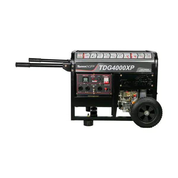 Gerador de Energia a Diesel Toyama 3,3 kVA 3.000W Monofásico Bivolt 115/230V AVR Partida Manual 296cc Uso Intensivo Gerador de Energia a Diesel Toyama 3,3 kVA 3.000W Monofásico Bivolt 115/230V AVR Partida Manual 296cc Uso Intensivo