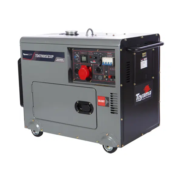 Gerador a Diesel Toyama ATS Ready 6,5 KVA 380V Trifásico 220V Monofásico Cabinado AVR Brushless Partida Elétrica Gerador a Diesel Toyama ATS Ready 6,5 KVA 380V Trifásico 220V Monofásico Cabinado AVR Brushless Partida Elétrica