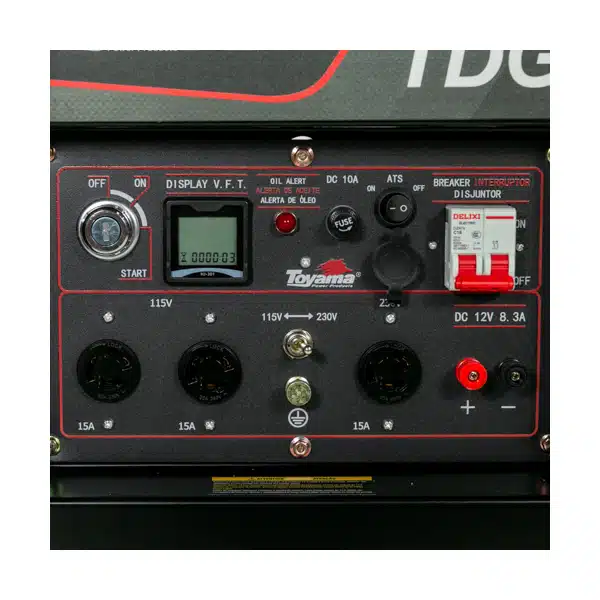 Gerador Diesel Toyama 3,3 kVA Monofásico Bivolt 115/230V Partida Elétrica e Manual AVR 296cc Uso Intensivo Gerador Diesel Toyama 3,3 kVA Monofásico Bivolt 115/230V Partida Elétrica e Manual AVR 296cc Uso Intensivo