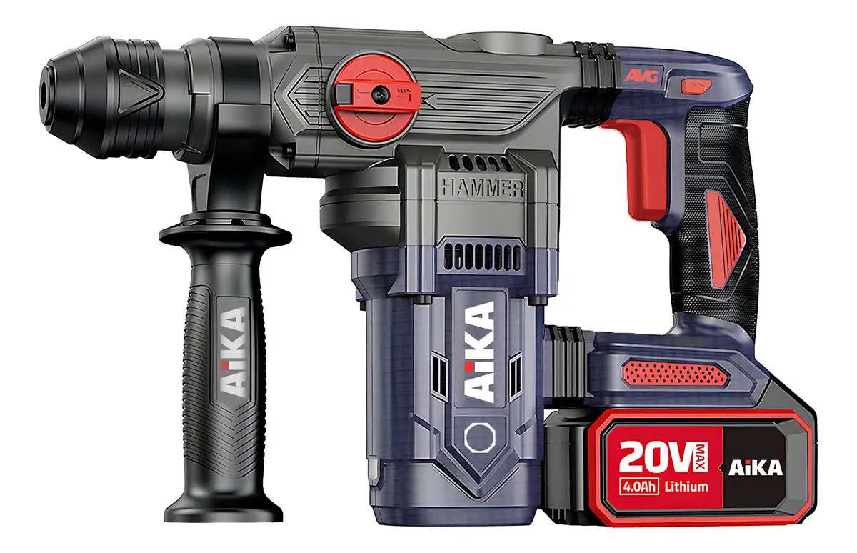 Martelete Perfurador Rompedor Aika 20V Brushless SDS-Plus 3,5J com 2 Baterias 4.0Ah