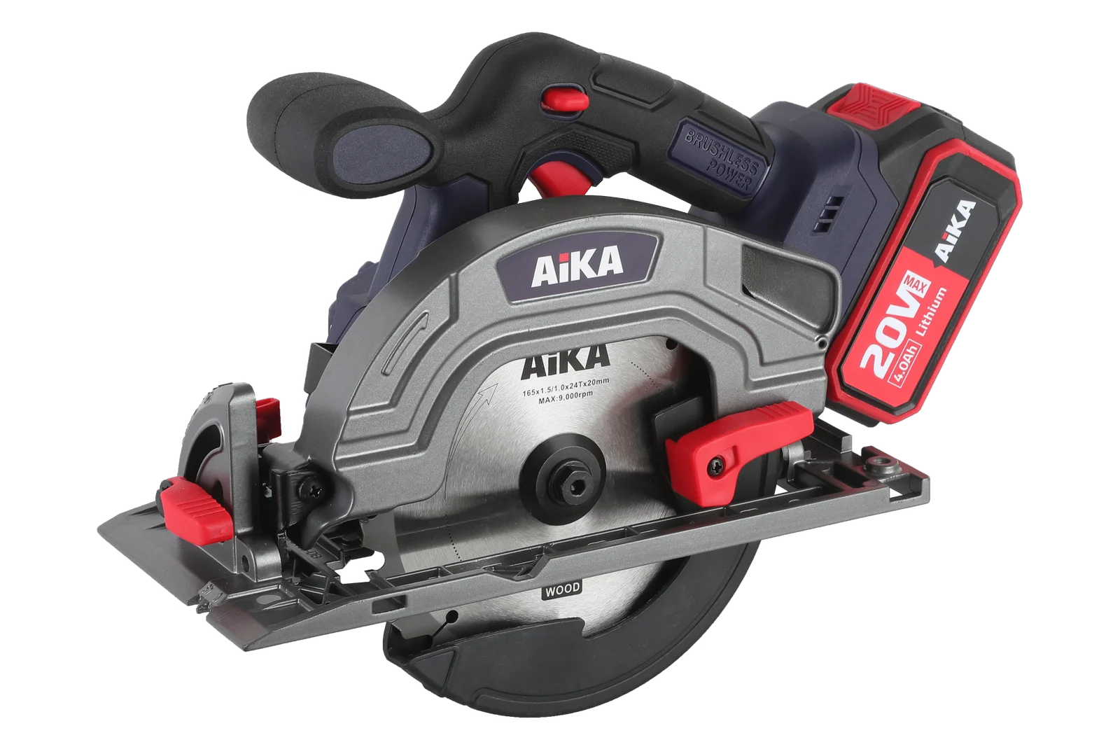 Serra Circular Aika 20V Brushless 165mm com 2 Baterias 4.0Ah Serra Circular Aika 20V Brushless 165mm com 2 Baterias 4.0Ah