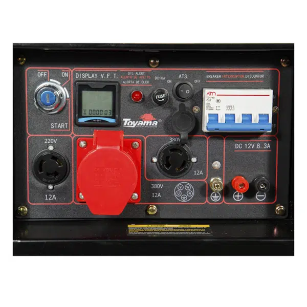 Gerador a Diesel Toyama 7,5 kVA Trifásico 380V AVR ATS Partida Elétrica e Manual Gerador a Diesel Toyama 7,5 kVA Trifásico 380V AVR ATS Partida Elétrica e Manual